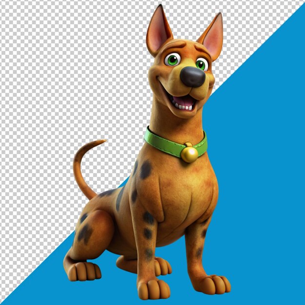 PSD scooby doo dog on transparent background