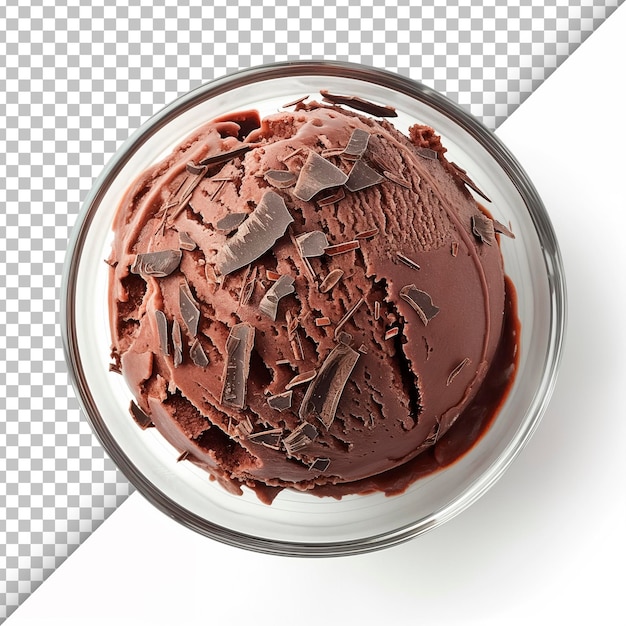 PSD scoop of ice cream isolated on transparent background