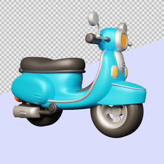 PSD scooter 3d-voertuigillustraties