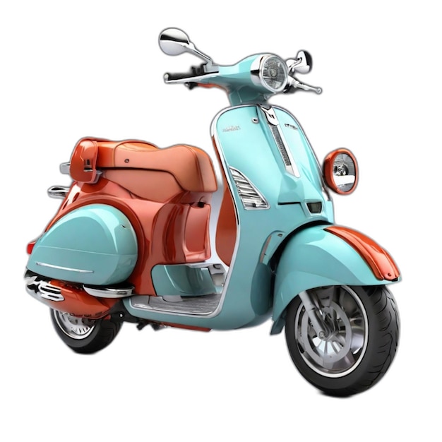 PSD psd di scooter su sfondo bianco