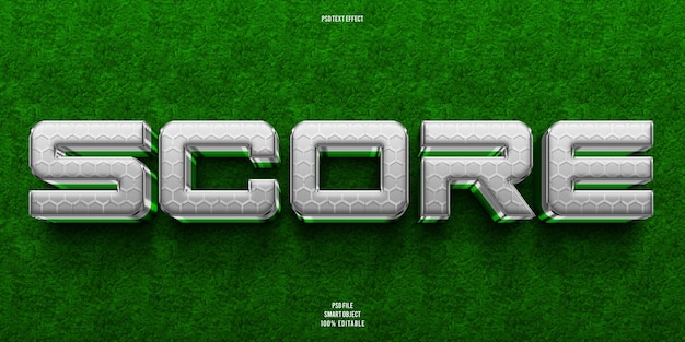 Score 3D editable text effect