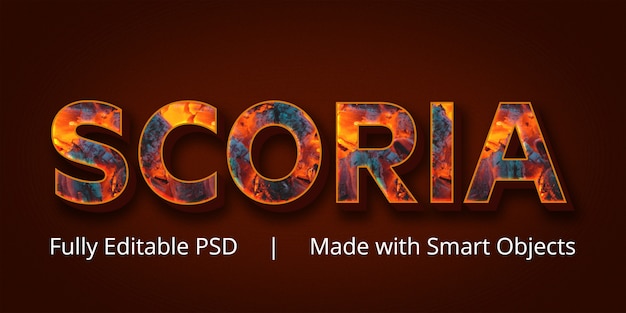 PSD scoria text style effect