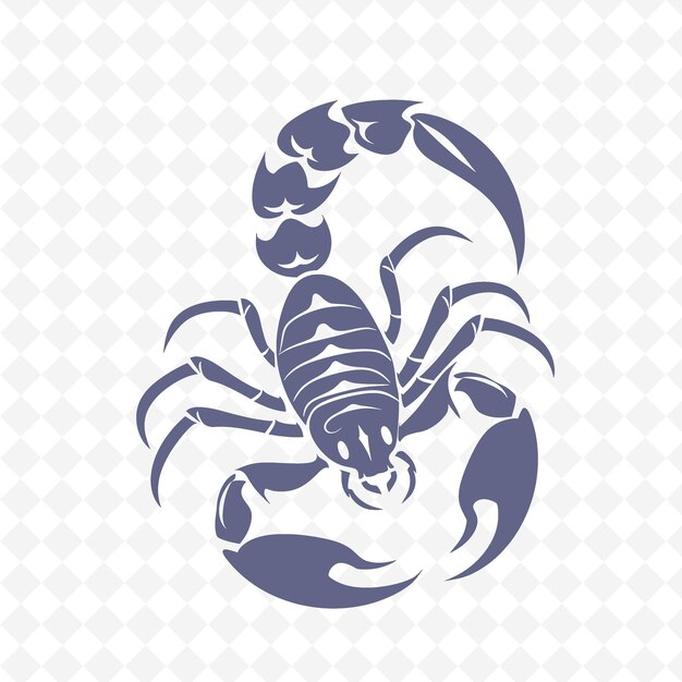 PSD a scorpion that is on a white background