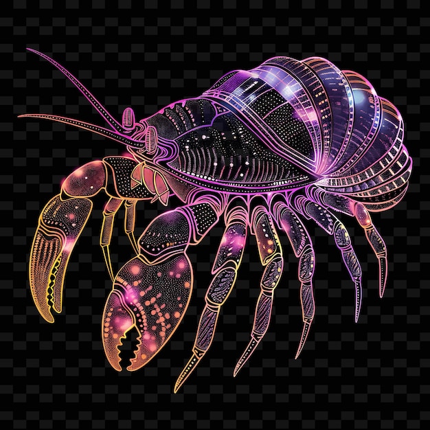 PSD uno scorpione con una stella marina sulla schiena