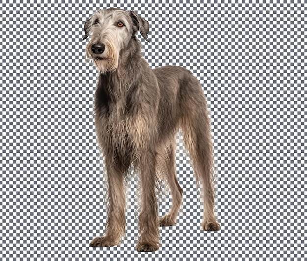 Scottish deerhound dog isolated on transparent background