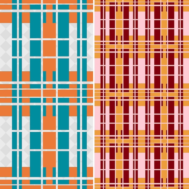 Scottish Tartan Pattern bestaande uit Intersecting Horizonta Creative Abstract Geometric Vector