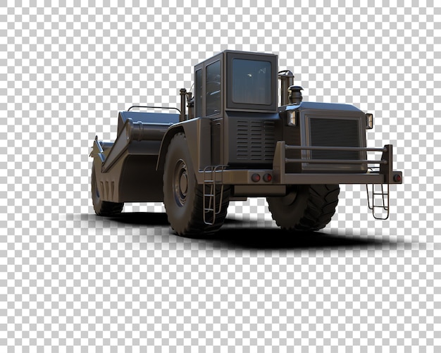 Scraper geïsoleerd op achtergrond 3d-rendering illustratie
