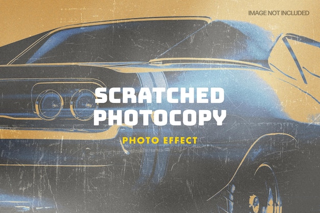 PSD scratched photocopy photo effect