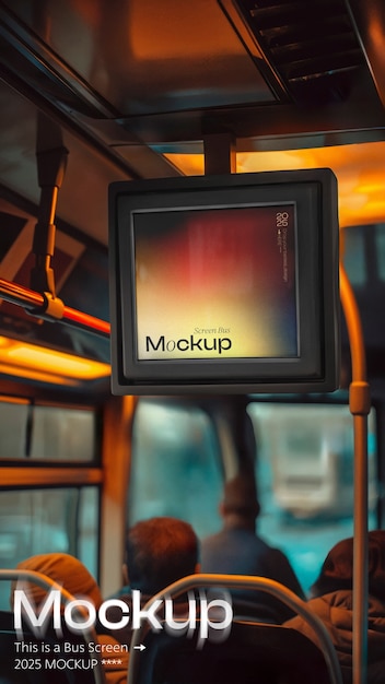 screen in bus mockup