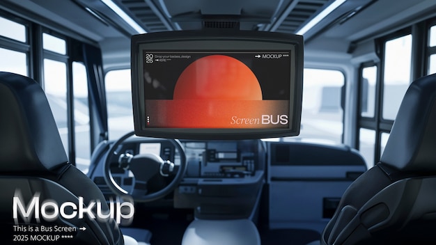 screen in bus mockup