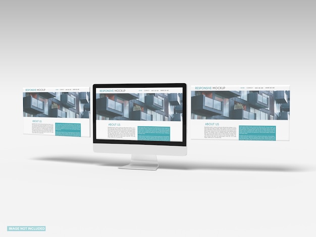 PSD screen desktop mockup isolated