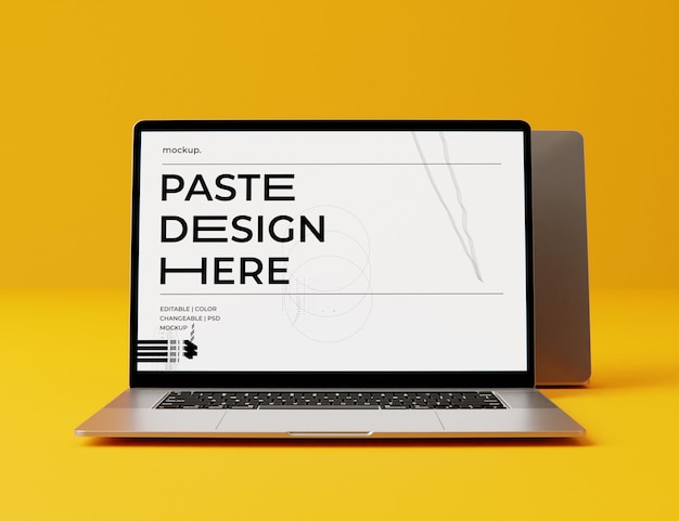 Screen laptop device mockup
