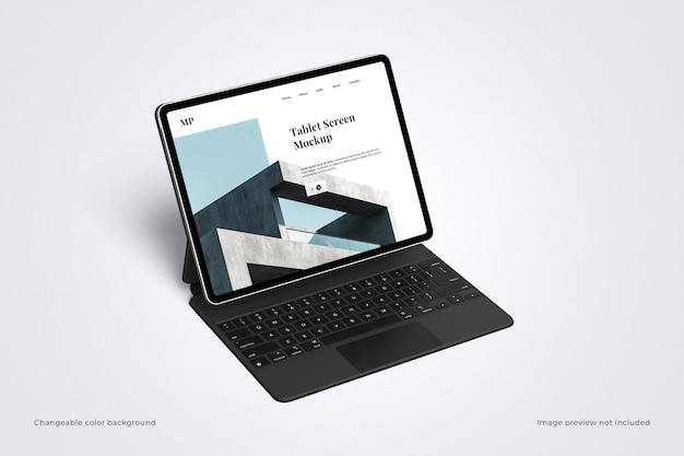 PSD screen mockup van de tablet