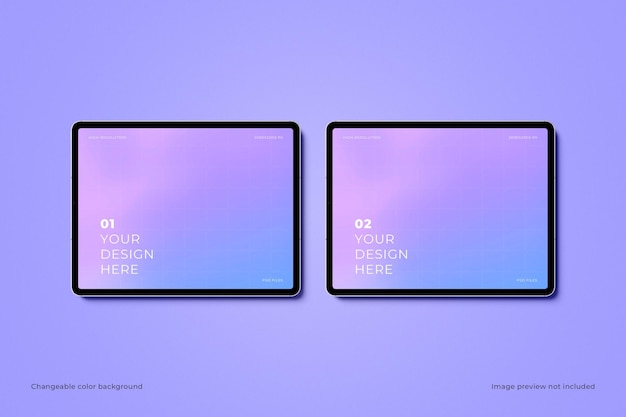 PSD screen mockup van de tablet