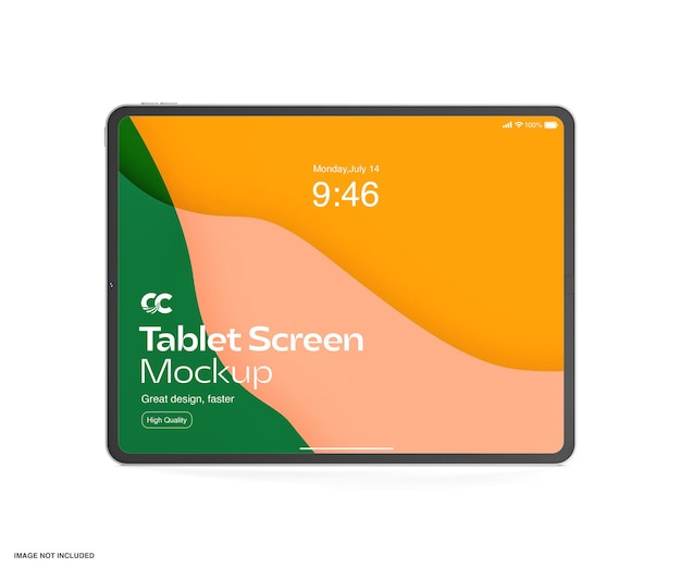 Screen Mockup van de tablet
