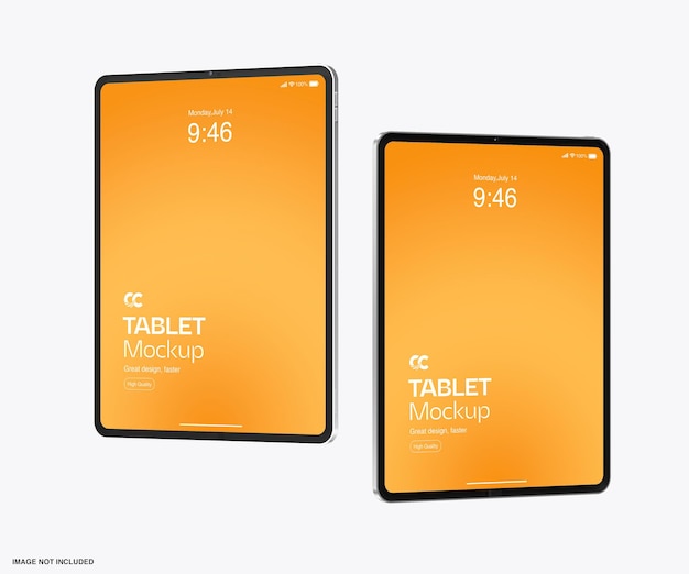 Screen Mockup van de tablet