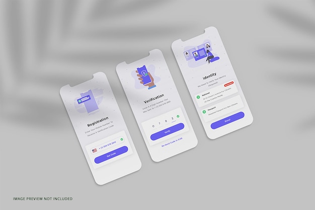 Mockup di presentazione dell'app per schermo del telefono