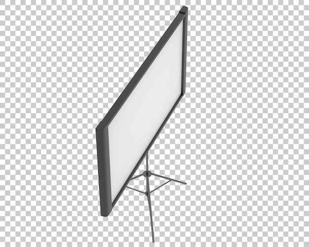 screen projector stand on transparent background 3d rendering illustration