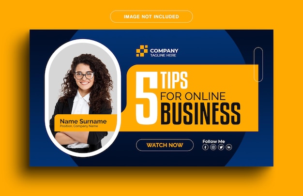 a screen shot of a business website that says 5 tips for online business.