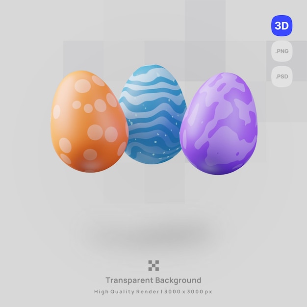 A screen shot of a colorful easter eggs with the title transparent background.