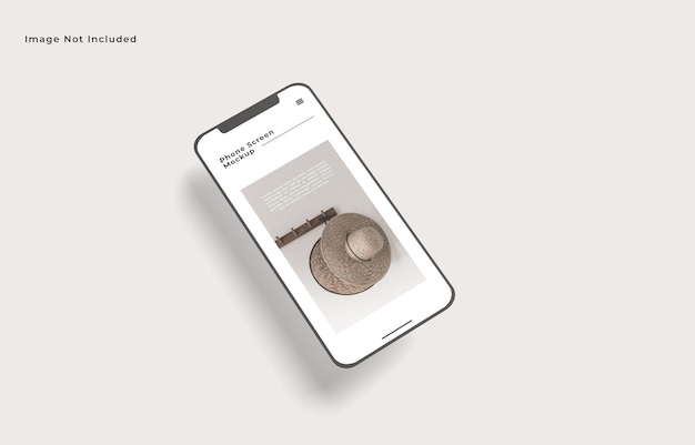 Schermo smartphone mockup isolato