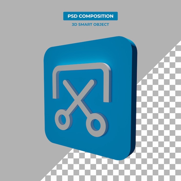 Screenshot pictogram 3d-rendering transparante achtergrond