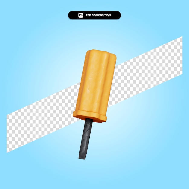 PSD screw driver 3d render illustration isolated