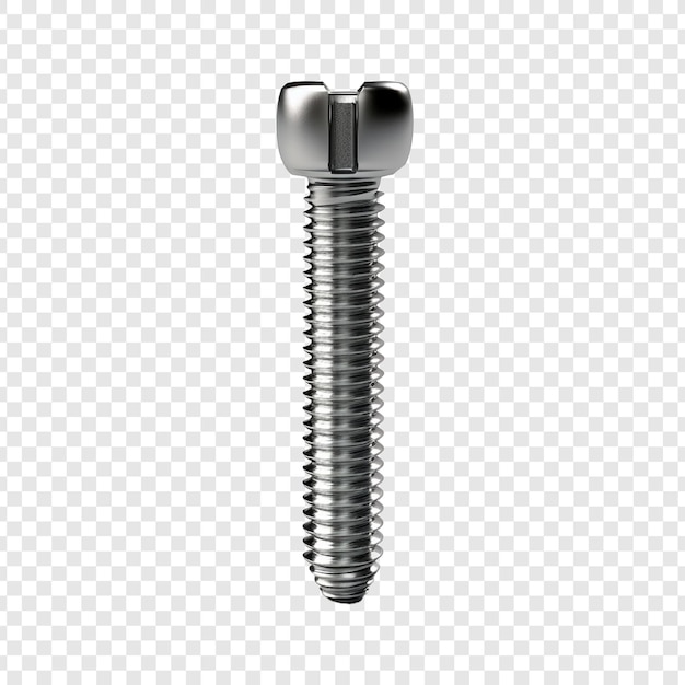 PSD screw isolated on transparent background