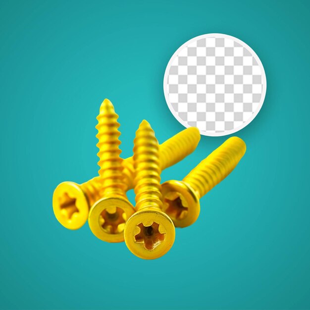 PSD screw isolated on transparent background