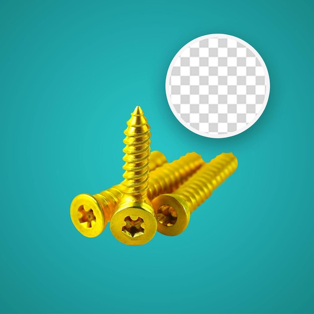 PSD screw isolated on transparent background