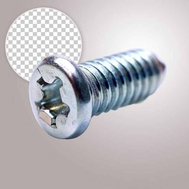 PSD screw isolated on transparent background