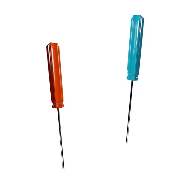 PSD screwdriver 3d render for scene creation red and blue color