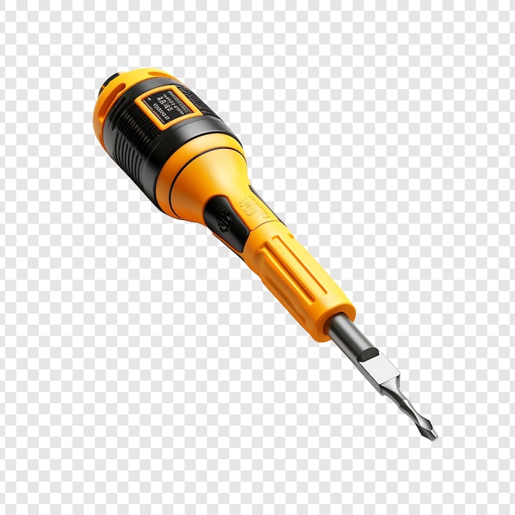 PSD screwdriver isolated on transparent background