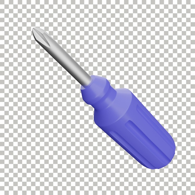 screwdriver isolated with plastic handle