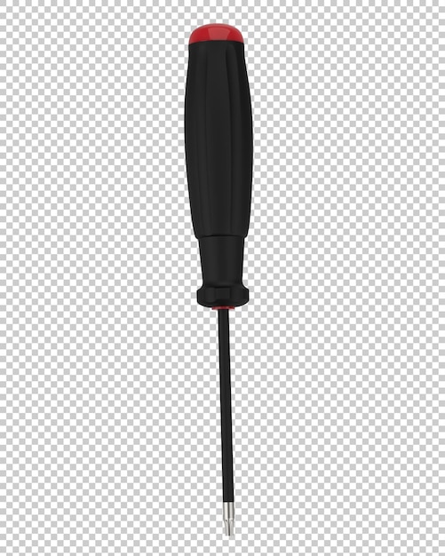 Screwdriver on transparent background 3d rendering illustration