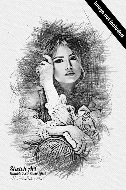 Scribble and sketch photo effect