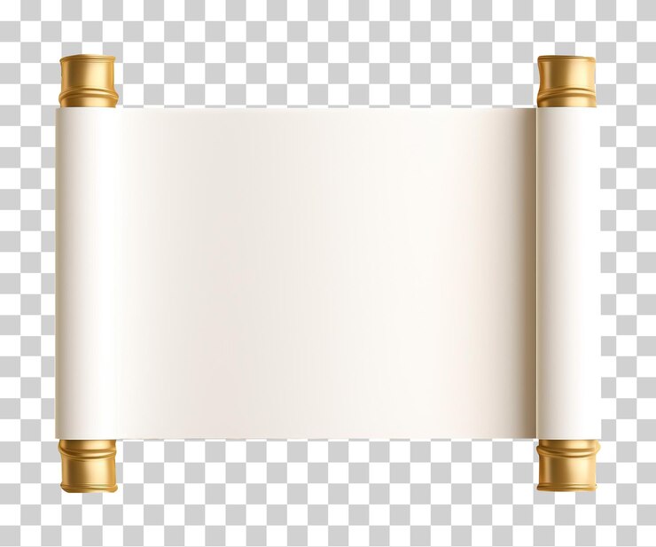 PSD scroll of paper isolated on transparent background png psd