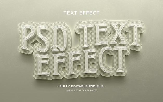 sculping text effect