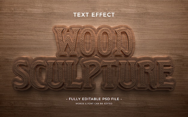sculping text effect