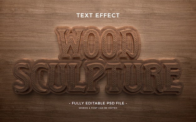 PSD sculping text effect