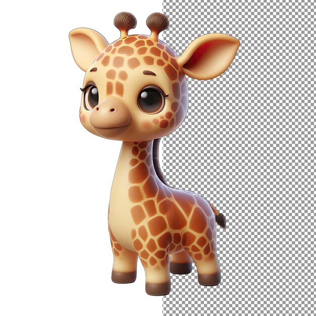 PSD sculpted sweetness isolated 3d animal essence in png form