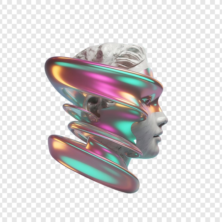 PSD sculptural profile with holographic elements