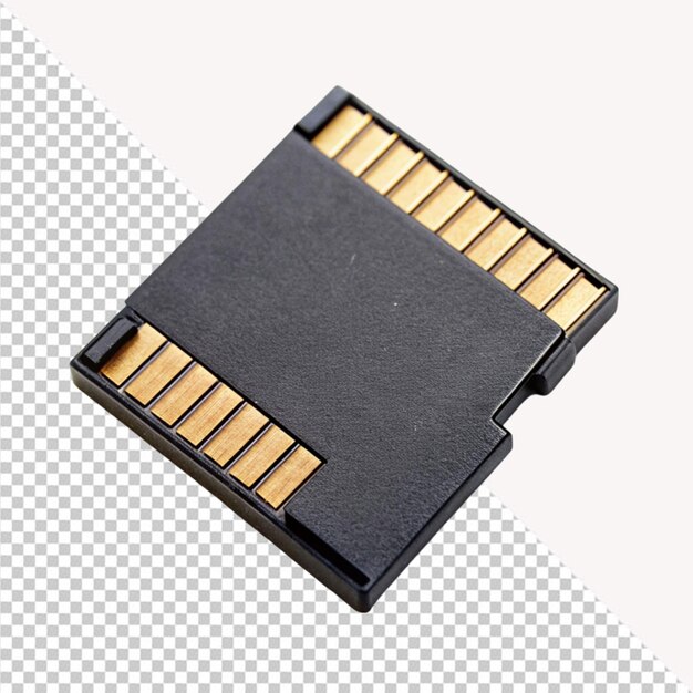 PSD sd card on transparent background