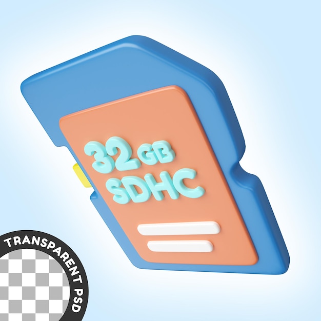 PSD sdhc 3d illustration icon