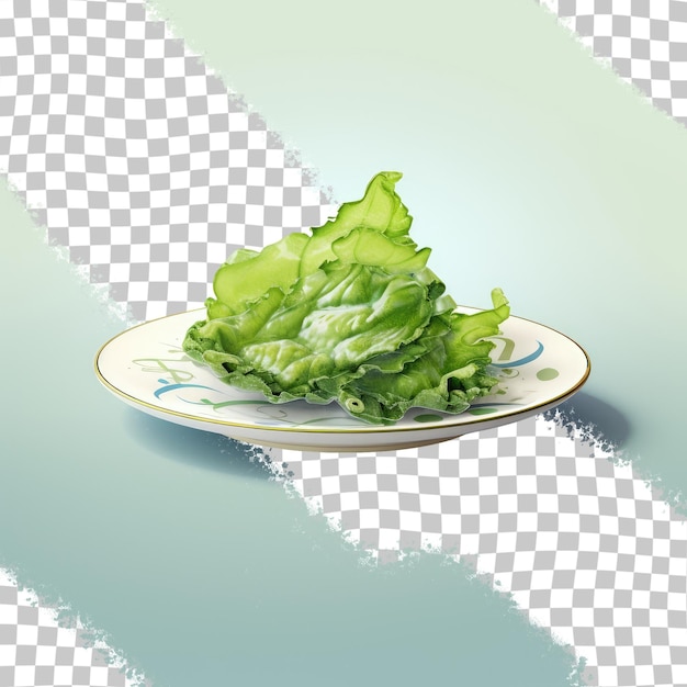 Sea lettuce snack on transparent background plate