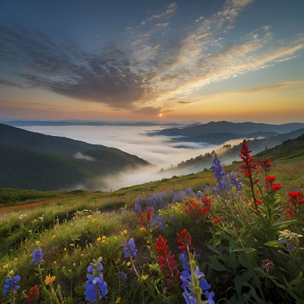 Пейзаж моря тумана