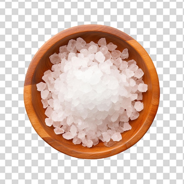 PSD sea salt in a wooden bowl png