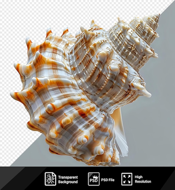 PSD sea shell isolated on transparent background png