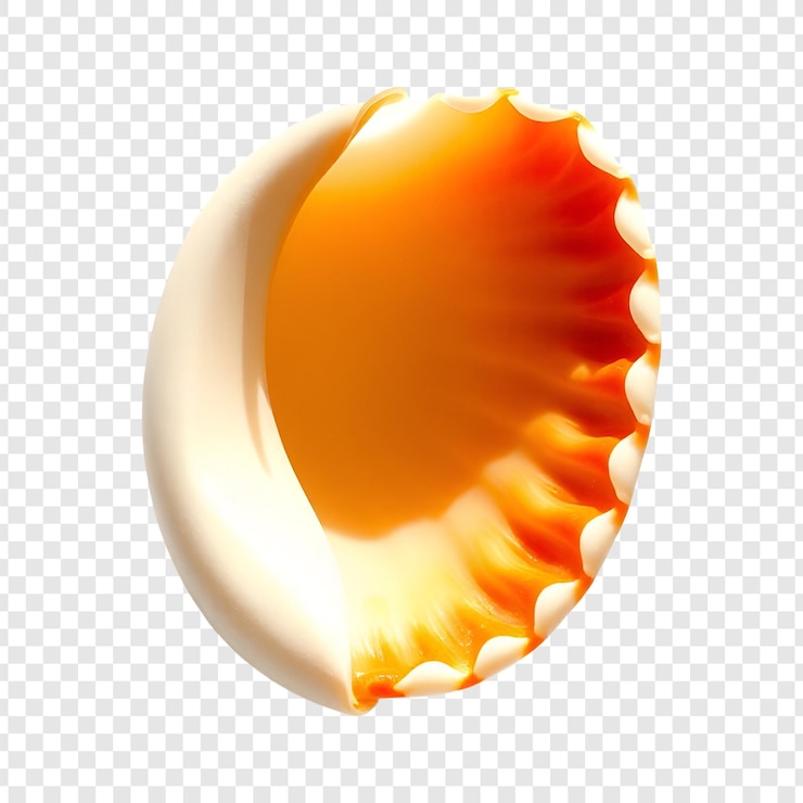 PSD sea shell isolated on transparent background
