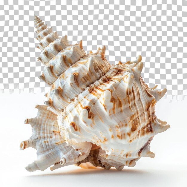 PSD a sea shell with the shell on a white background